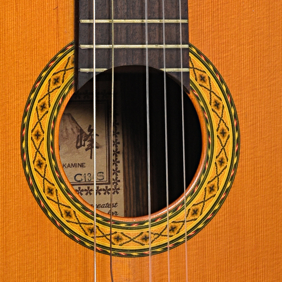 Sound hole of Takamine C134S Classical