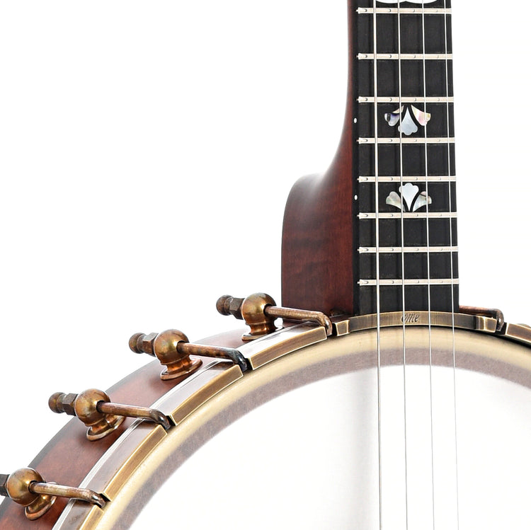 Image 5 of Ome Celtic 12" Tenor Banjo & Gigbag, Curly Maple, Dark Stain- SKU# CELT19-CM12D : Product Type Tenor & Plectrum Banjos : Elderly Instruments