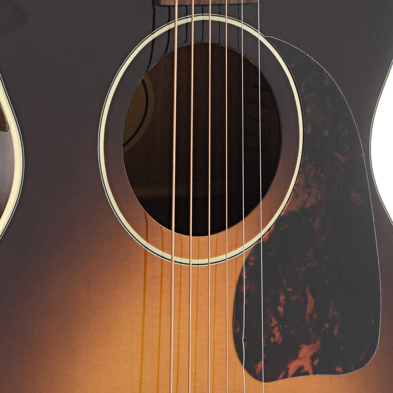 Soundhole and Pickguard of Farida Old Town Series OT-12 VBS Acoustic Guitar