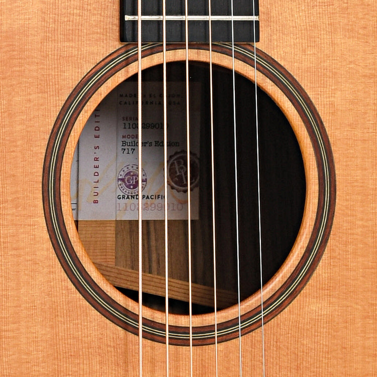 Sound hole of Taylor Builder's Edition 717