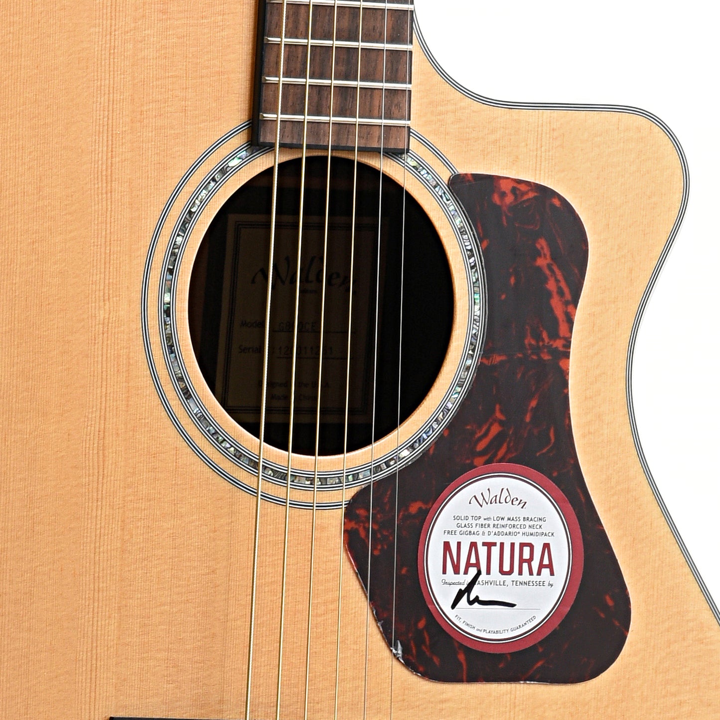 Image 5 of Walden Natura G800CE Acoustic-Electric Guitar & Gigbag - SKU# G800CE : Product Type Flat-top Guitars : Elderly Instruments