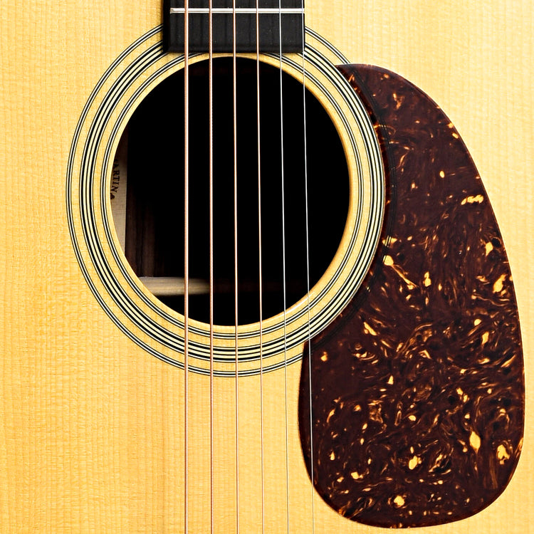 Soundhole and Pickguard of Martin HD-28 Guitar