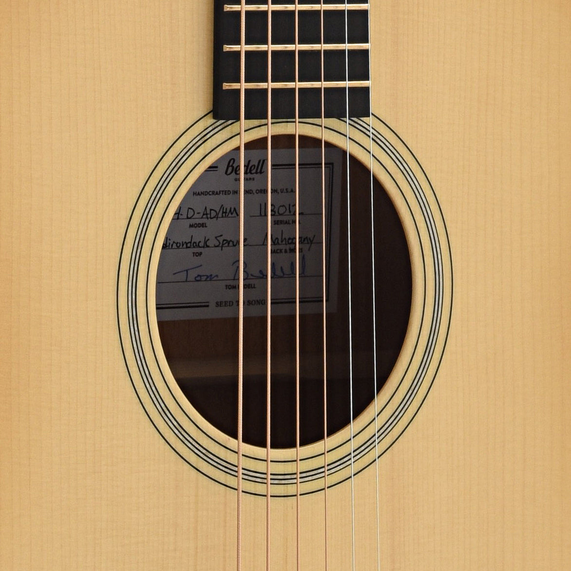 Image 5 of Bedell 1964 Special Edition Dreadnought Acoustic Guitar, Adirondack Spruce & Mahogany - SKU# B64D : Product Type Flat-top Guitars : Elderly Instruments