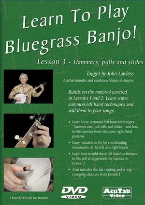 Image 1 of DVD - Learn to Play Bluegrass Banjo! Lesson 3 - Hammers, Pulls and Slides - SKU# 405-DVD10 : Product Type Media : Elderly Instruments