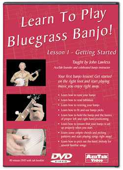 Image 1 of DVD - Learn to Play Bluegrass Banjo! Lesson One - Getting Started - SKU# 405-DVD8 : Product Type Media : Elderly Instruments