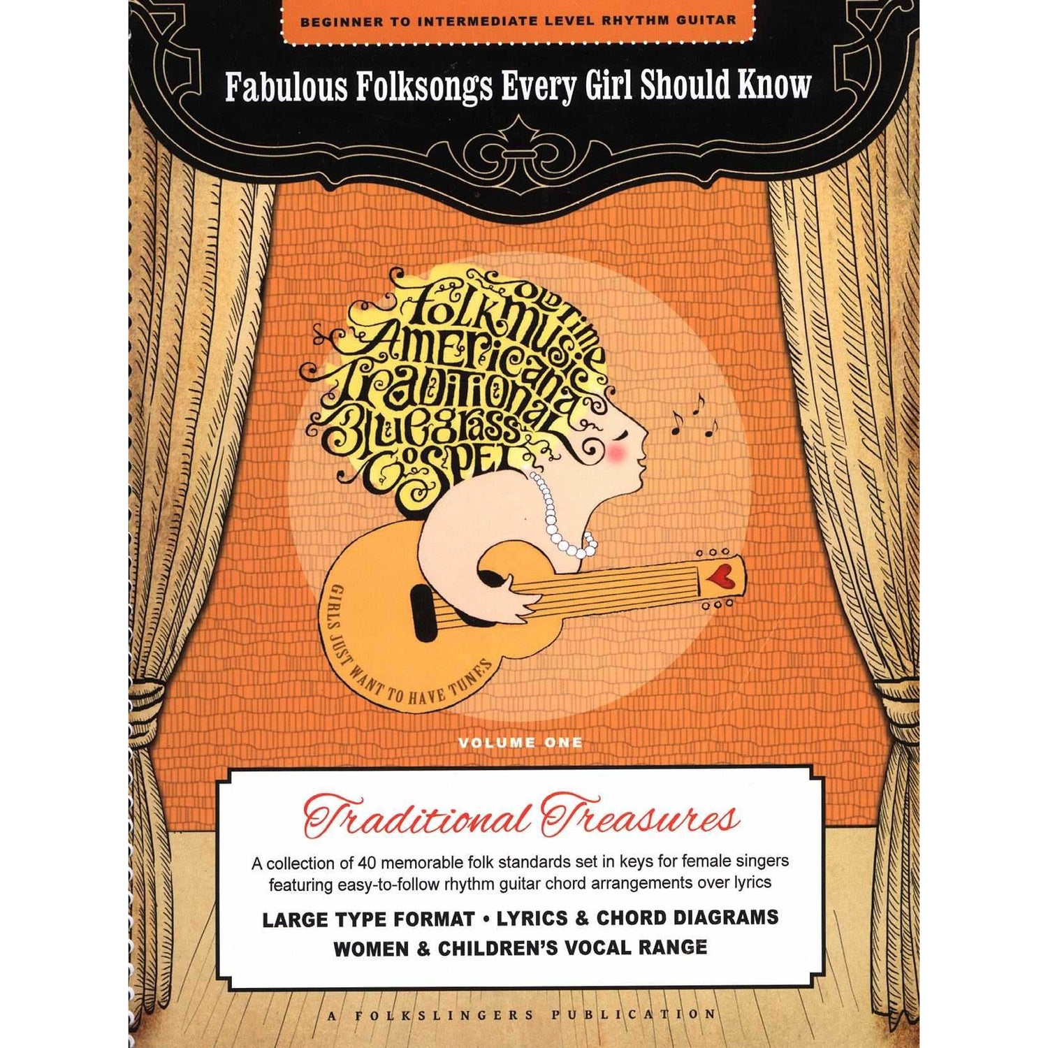 Image 1 of Fabulous Folksongs Every Girl Should Know - Volume One: Traditional Treasures - SKU# 459-1 : Product Type Media : Elderly Instruments