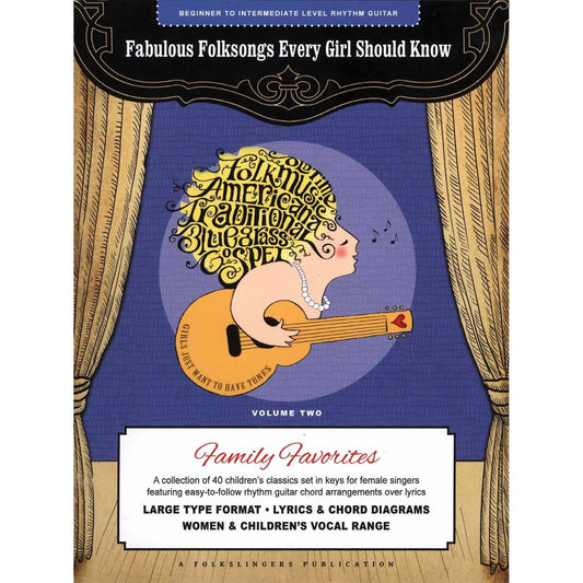 Image 1 of Fabulous Folksongs Every Girl Should Know - Volume Two: Family Favorites - SKU# 459-2 : Product Type Media : Elderly Instruments