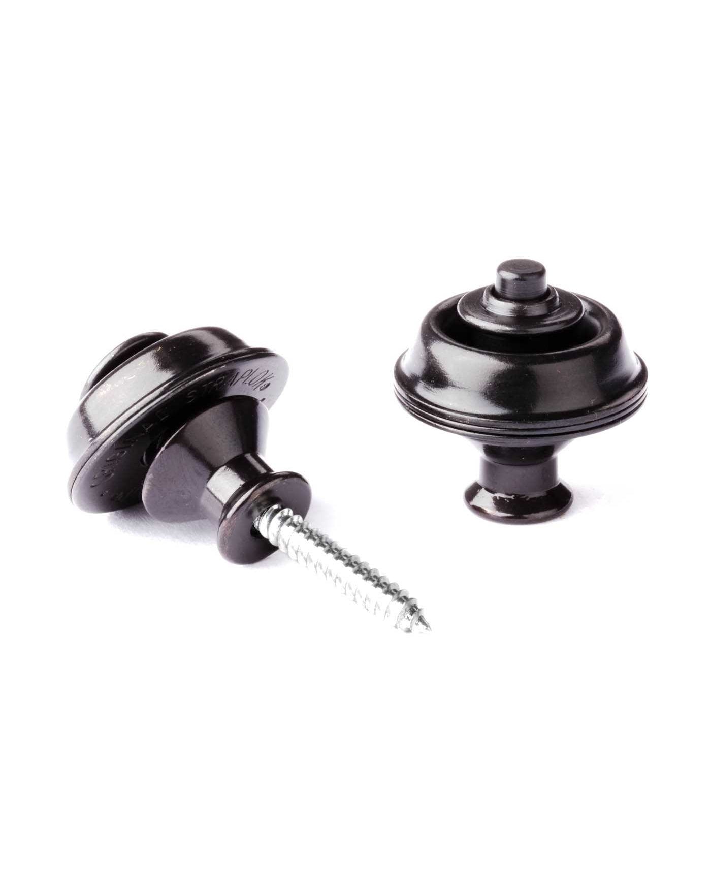 Image 1 of Dunlop Straplok System, Dual Design, Black - SKU# DSL-BLACK : Product Type Accessories & Parts : Elderly Instruments
