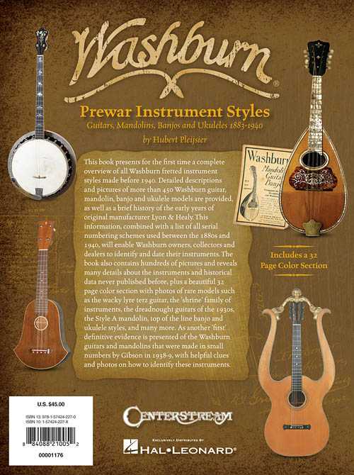 Image 4 of Washburn Prewar Instrument Styles - Guitars, Mandolins, Banjos and Ukuleles 1883-1940 - SKU# 49-101176 : Product Type Media : Elderly Instruments