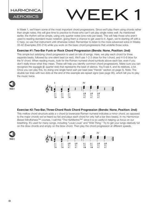 Image 3 of Harmonica Aerobics - A 42-Week Program For Developing, Improving, & Maintaining Harmonica Technique - SKU# 49-119679 : Product Type Media : Elderly Instruments