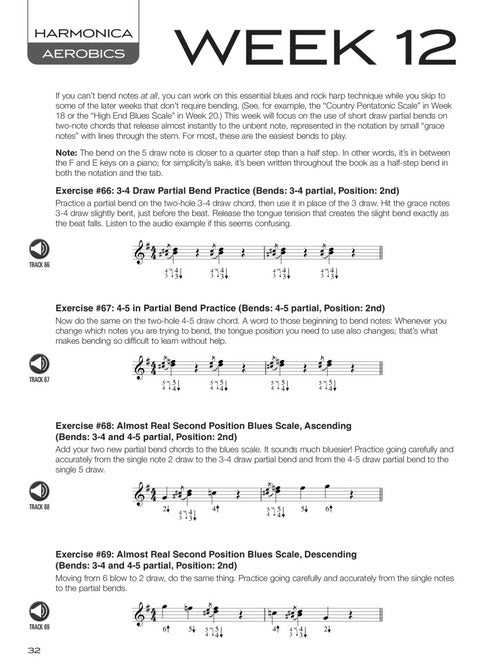 Image 4 of Harmonica Aerobics - A 42-Week Program For Developing, Improving, & Maintaining Harmonica Technique - SKU# 49-119679 : Product Type Media : Elderly Instruments