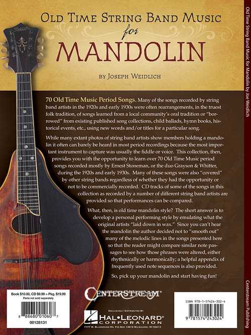 Image 6 of Old Time String Band Music for Mandolin - SKU# 49-128131 : Product Type Media : Elderly Instruments
