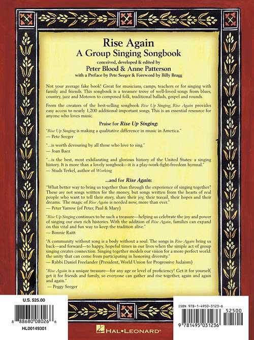 Image 6 of Rise Again Songbook (7.5" X 10" Edition) - SKU# 49-149301 : Product Type Media : Elderly Instruments
