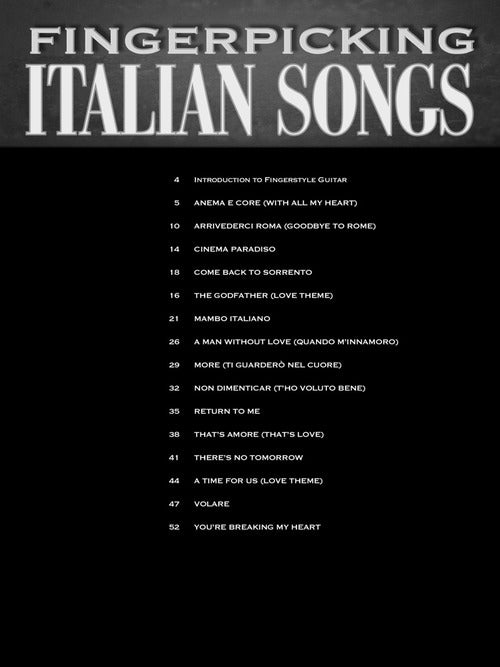 Image 2 of Fingerpicking Italian Songs - SKU# 49-159778 : Product Type Media : Elderly Instruments
