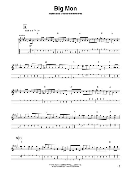 Image 3 of Bill Monroe - Mandolin Play-Along Vol. 12 - SKU# 49-171199 : Product Type Media : Elderly Instruments
