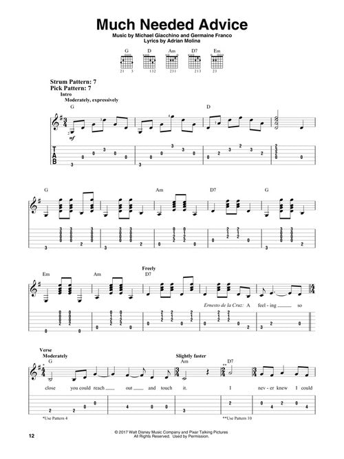 Image 5 of Disney/Pixar's "Coco" - Music From the Original Motion Picture Arranged for Easy Guitar - SKU# 49-253933 : Product Type Media : Elderly Instruments