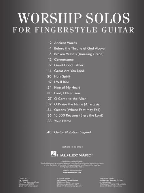 Image 2 of Worship Solos for Fingerstyle Guitar - SKU# 49-276831 : Product Type Media : Elderly Instruments