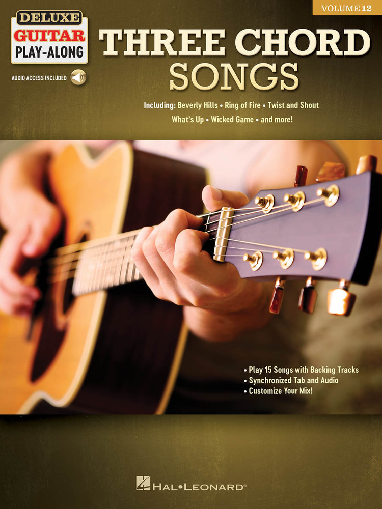 Image 1 of Three Chord Songs - Deluxe Guitar Play-Along Vol. 12 - SKU# 49-278488 : Product Type Media : Elderly Instruments
