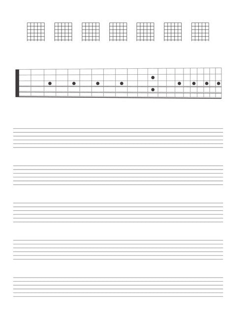 Image 3 of Guitar Tab Manuscript Paper - SKU# 49-293547 : Product Type Media : Elderly Instruments