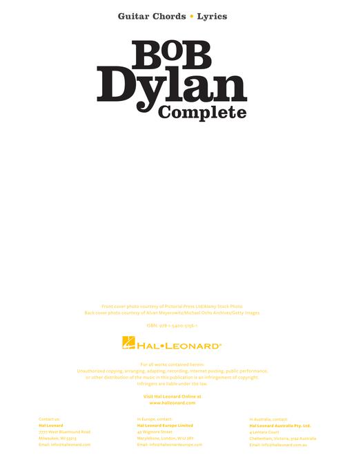 Image 3 of Bob Dylan Complete - SKU# 49-293667 : Product Type Media : Elderly Instruments