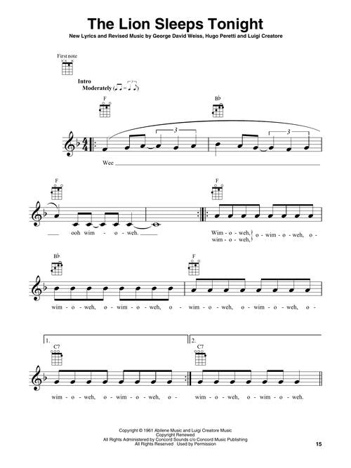 Image 4 of The Lion King - Music from the Disney Motion Picture Soundtrack Arranged for Ukulele - SKU# 49-303509 : Product Type Media : Elderly Instruments