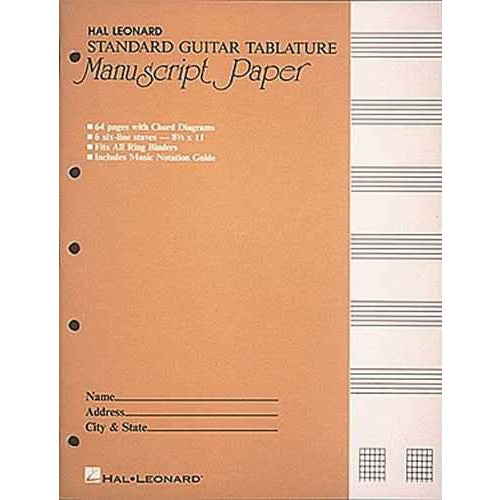 Image 1 of Guitar Tablature Manuscript Standard - SKU# 49-704356 : Product Type Media : Elderly Instruments