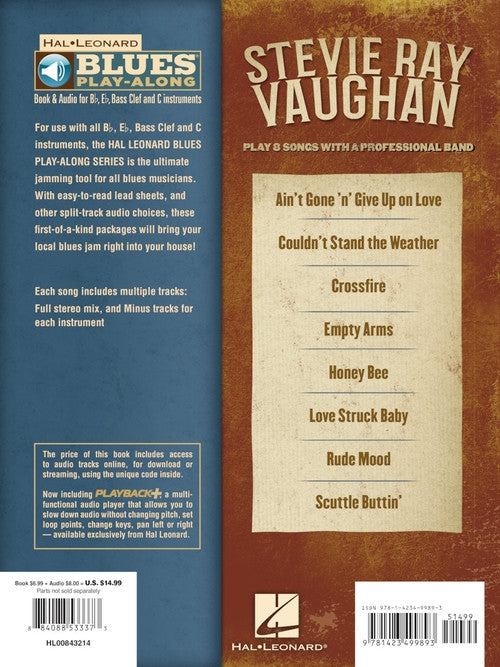 Image 6 of Stevie Ray Vaughan - Blues Play-Along Vol. 17 - SKU# 49-843214 : Product Type Media : Elderly Instruments