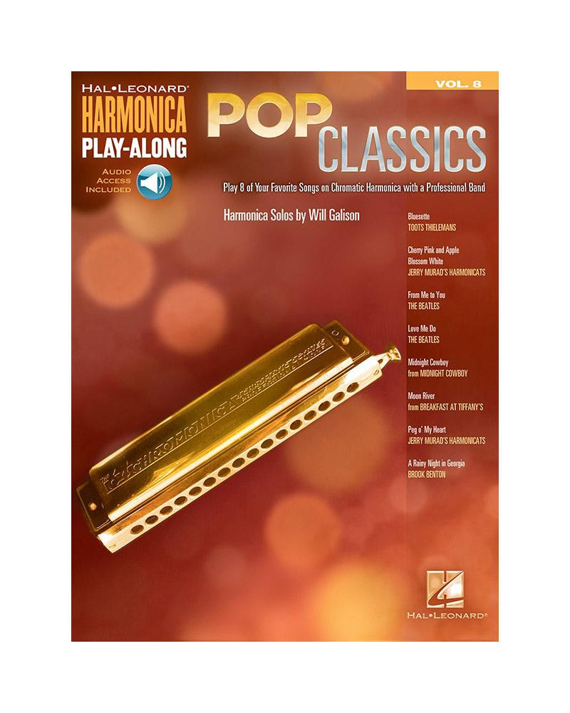 Image 1 of Pop Classics - Harmonica Play-Along Vol. 8 - SKU# 49-901090 : Product Type Media : Elderly Instruments