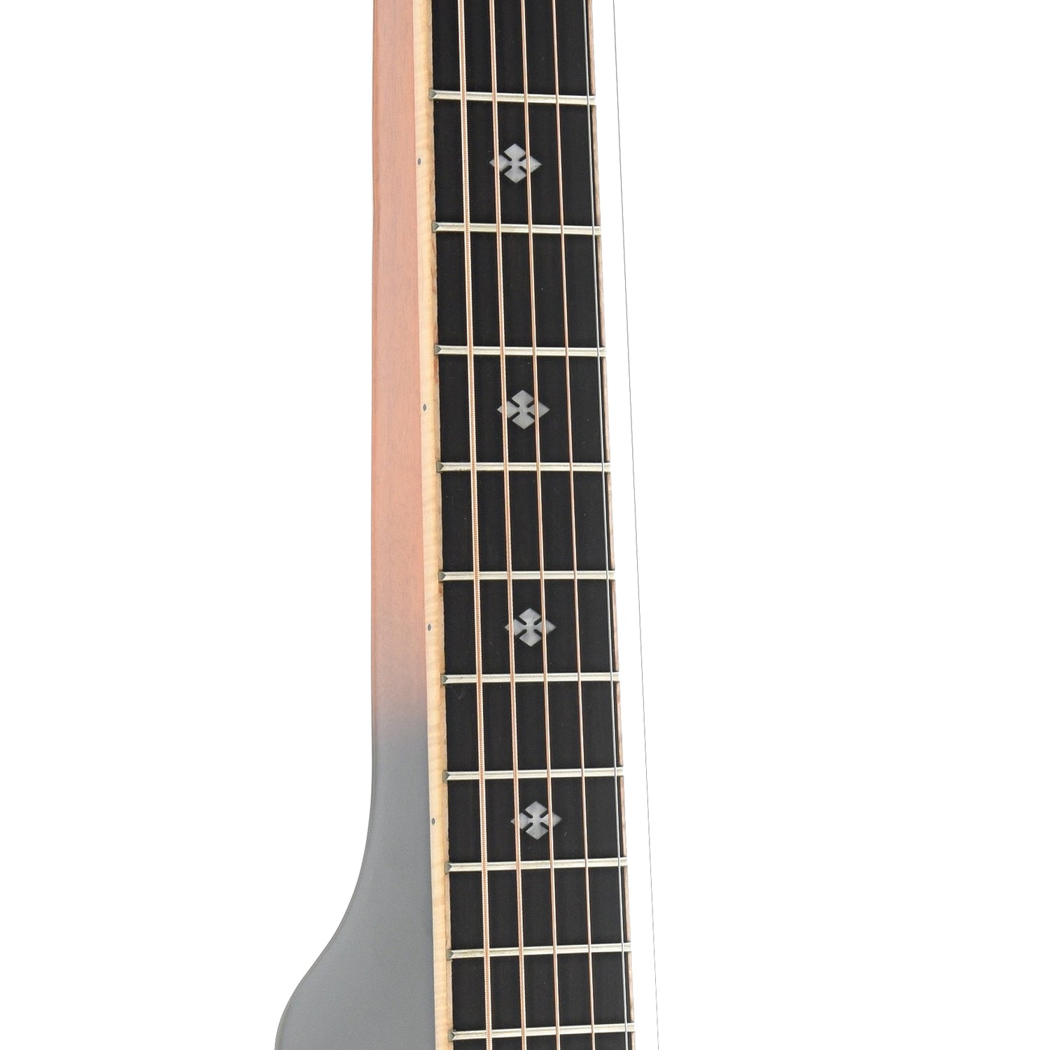 Fretboard of Beard Gold Tone PBS-M Solid Mahogany, Squareneck Resonator Guitar 