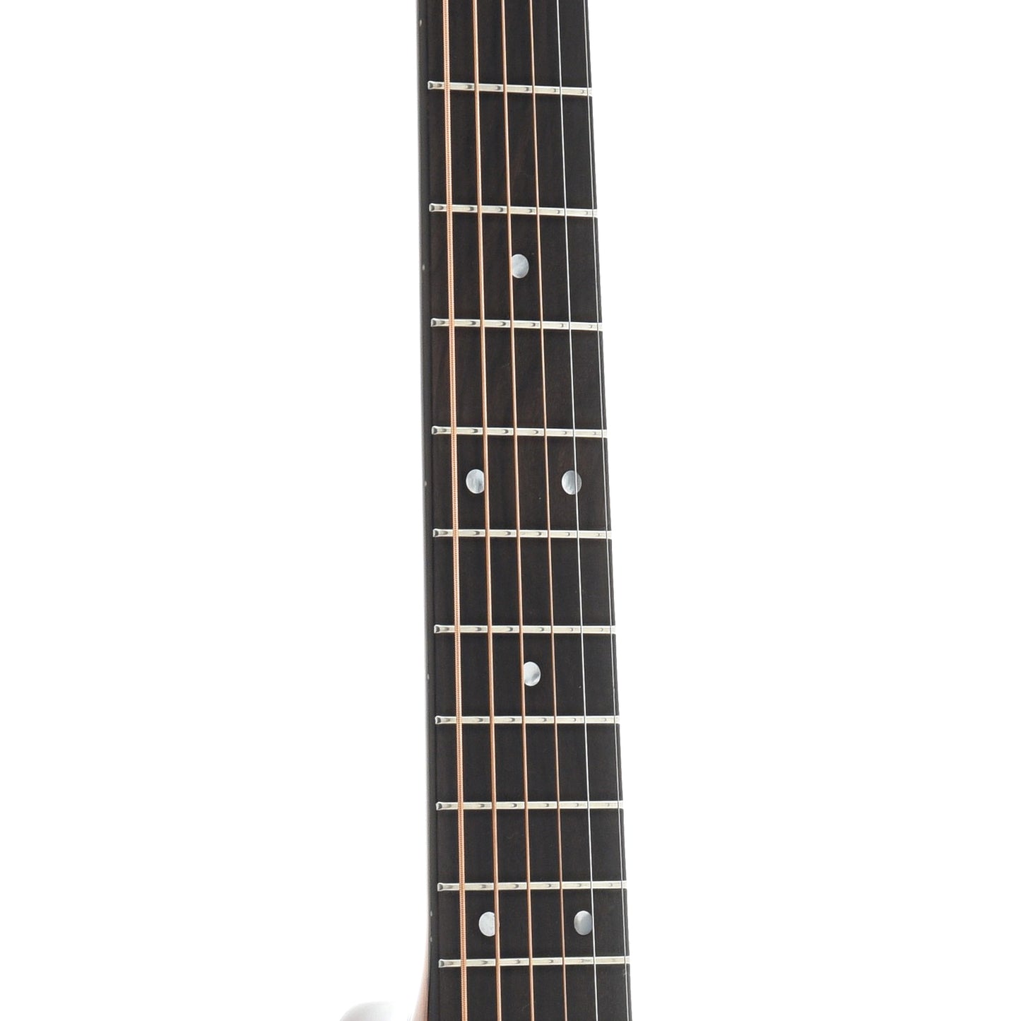Fretboard of Recording King RO-318 Mahogany 000 Acoustic Guitar 