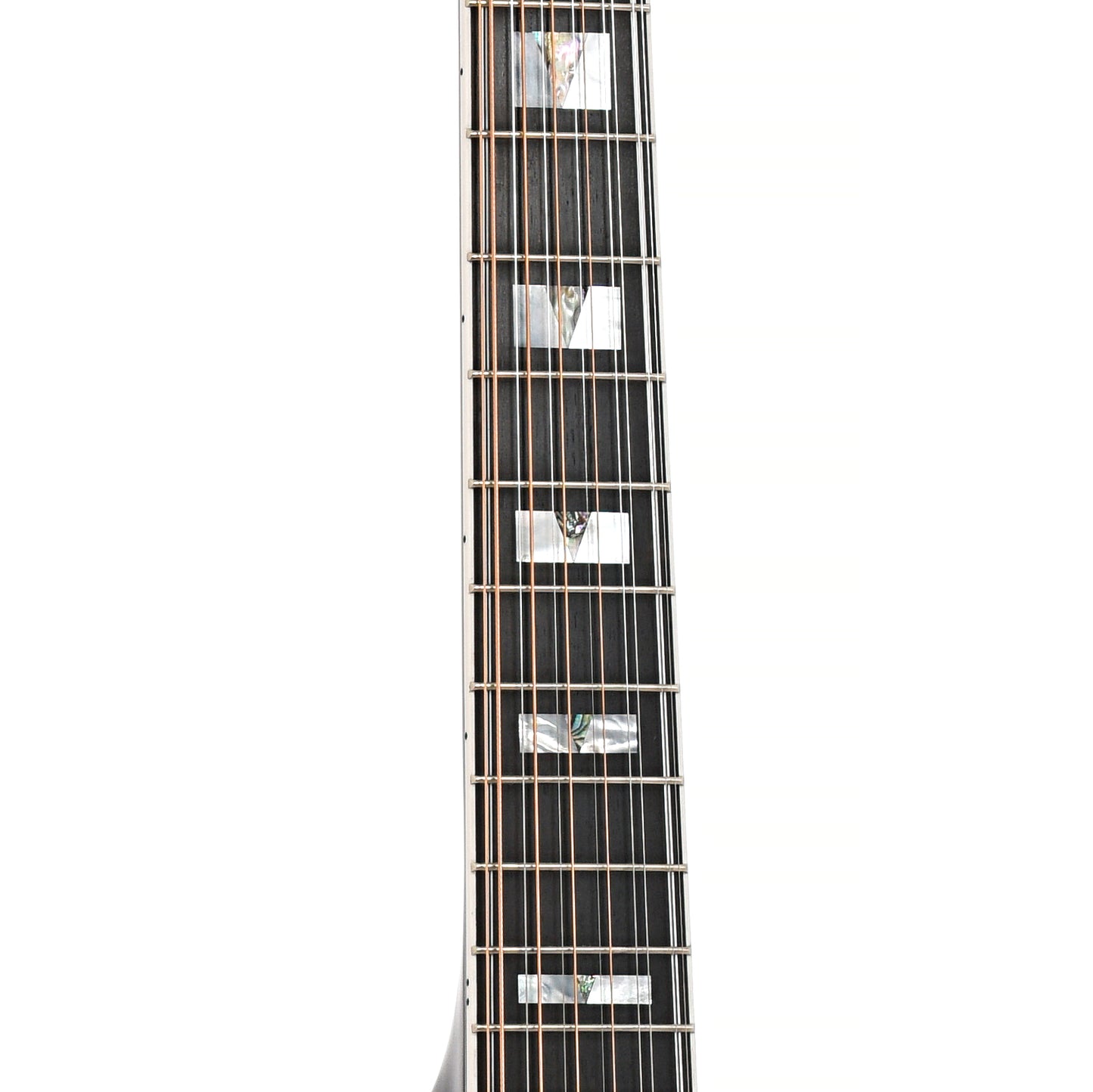 Fretboard of Guild USA F-512E Maple 12-String Guitar, Antique Burst