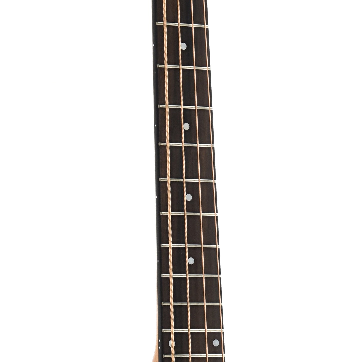 Fretboard of Guild Jumbo Junior Acoustic Bass Guitar