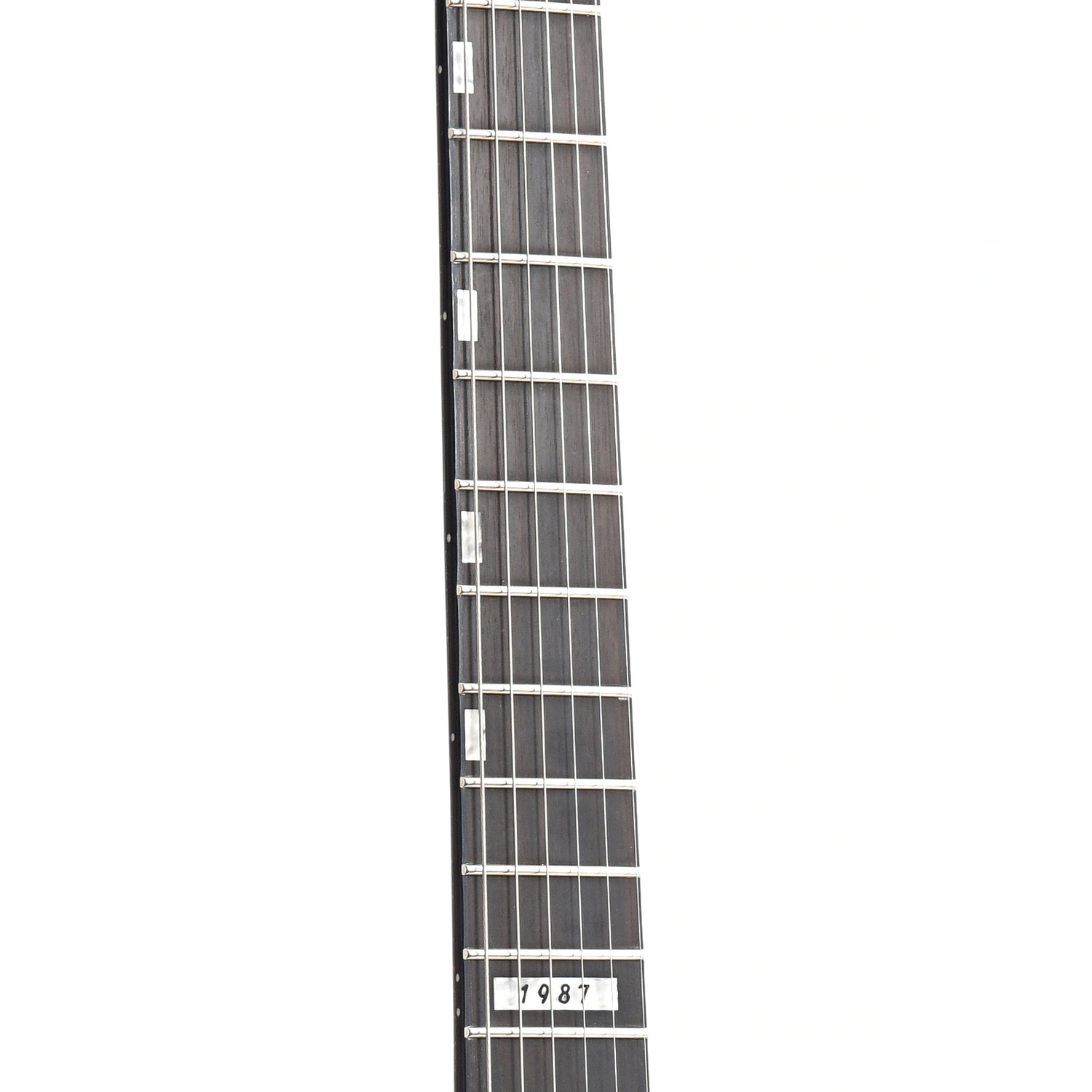 Fretboard of ESP LTD M-1 Custom '87 Rainbow Crackle Electric Guitar