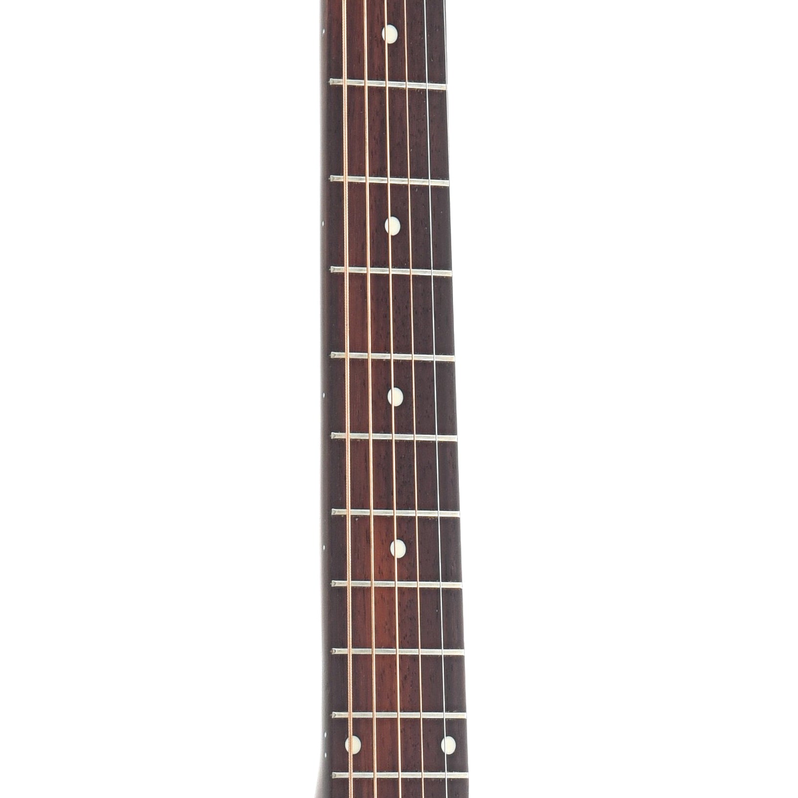 fretboard of Recording King Dirty 30's Deluxe