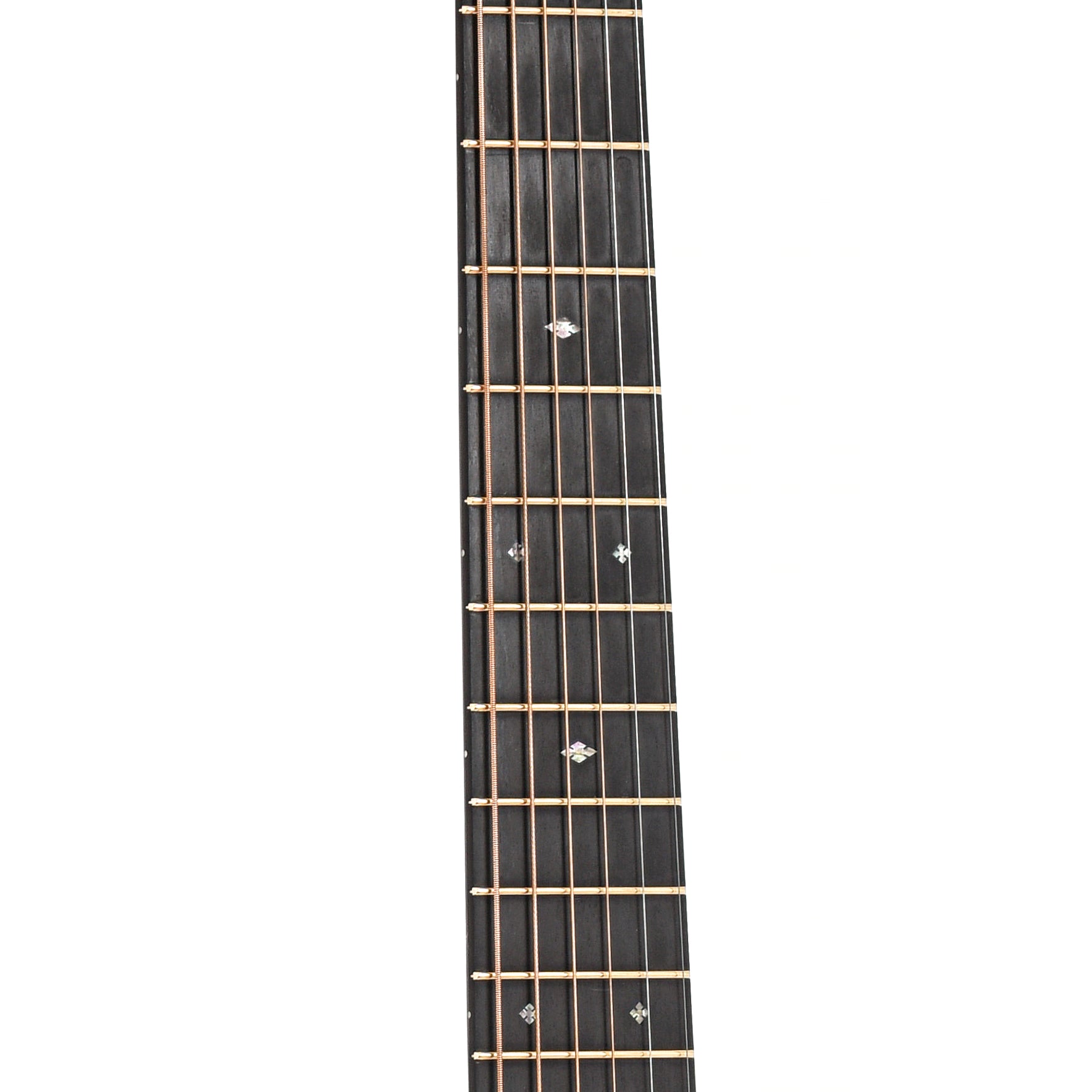 Fretboard of Pre-War Guitar Co. Double Aught (00) Old-Growth Indian Rosewood, Iced-Tea Burst, Level 2 Aging Acoustic