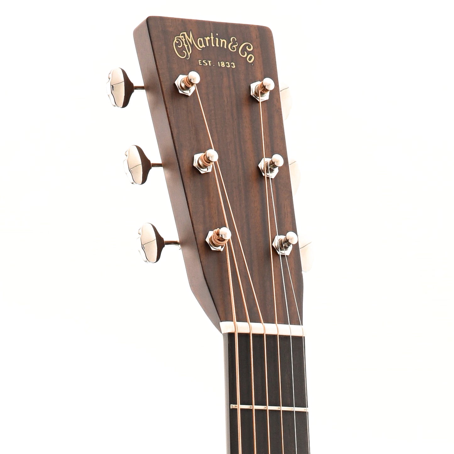 Front Headstock of Martin OM-28E Guitar 