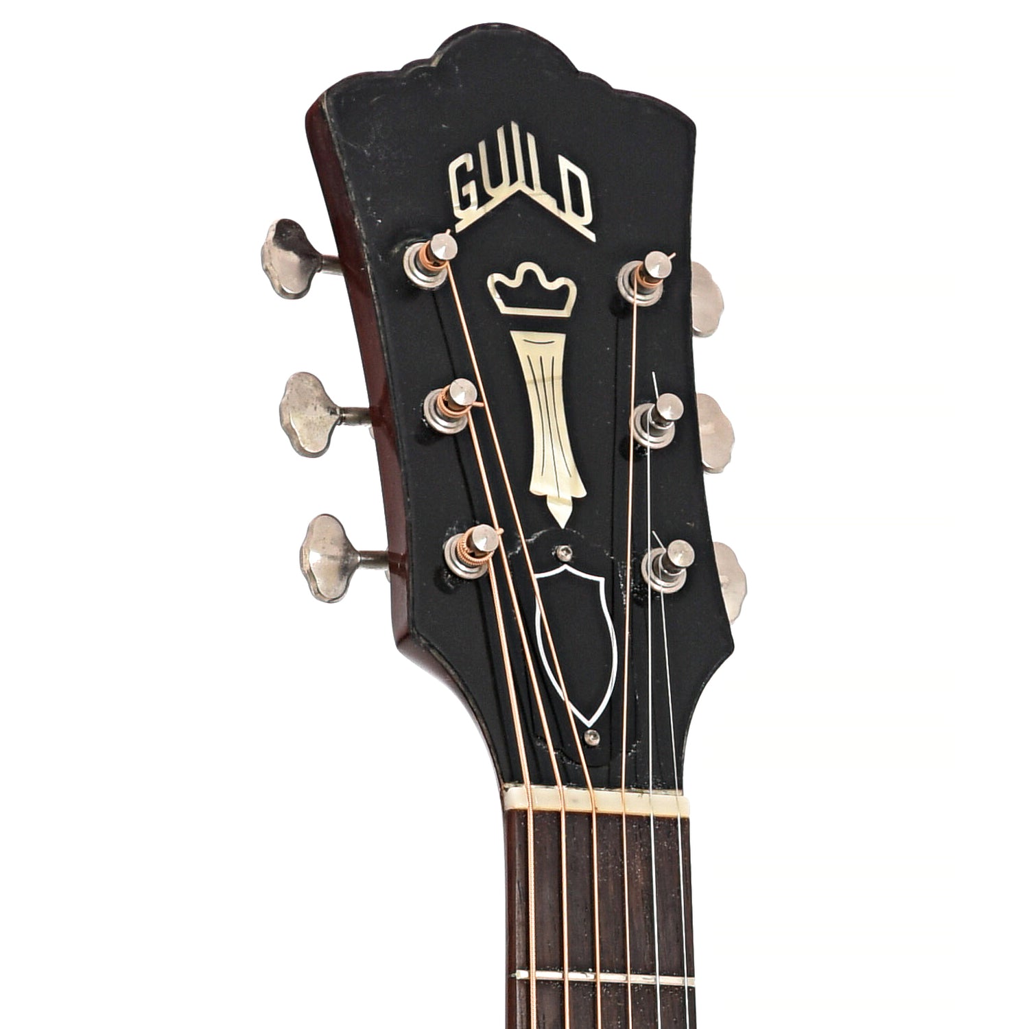 Front headstock of Guild D-40 Acoustic Guitar 