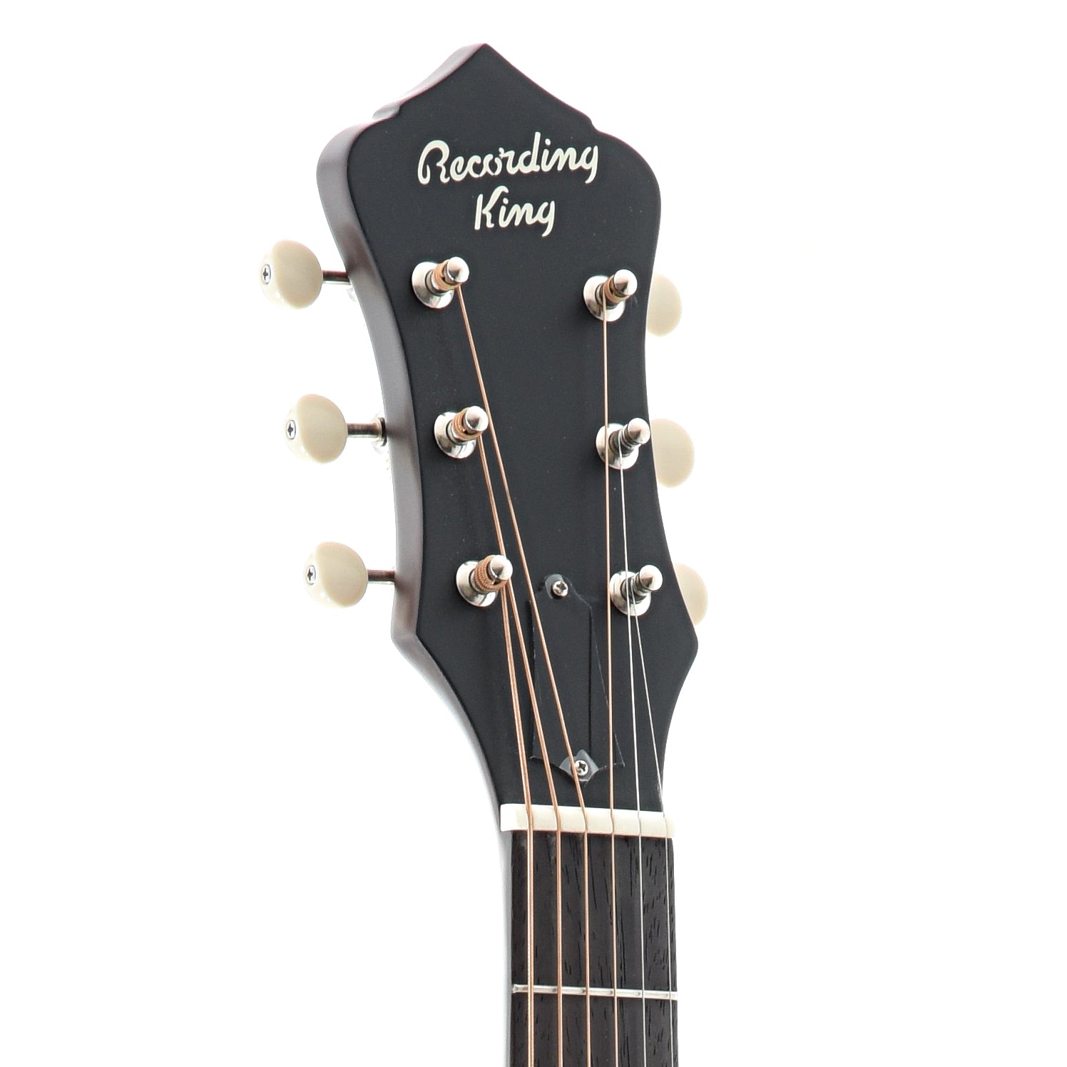 Front Headstock of Recording King Series 11 All Solid Dreadnought Acoustic-Electric Guitar