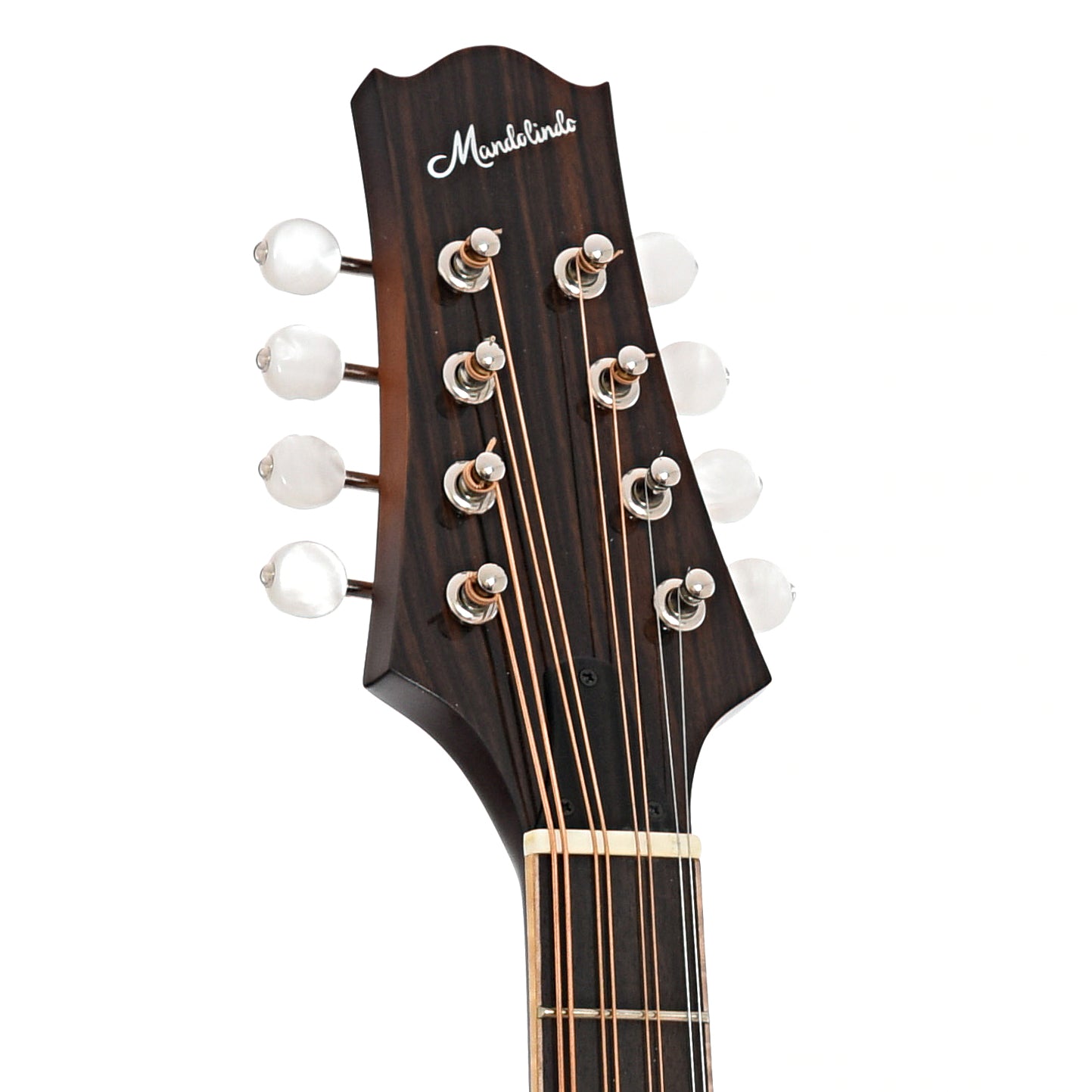Front headstock of KR Strings Octolindo F Deluxe Octave Mandolin