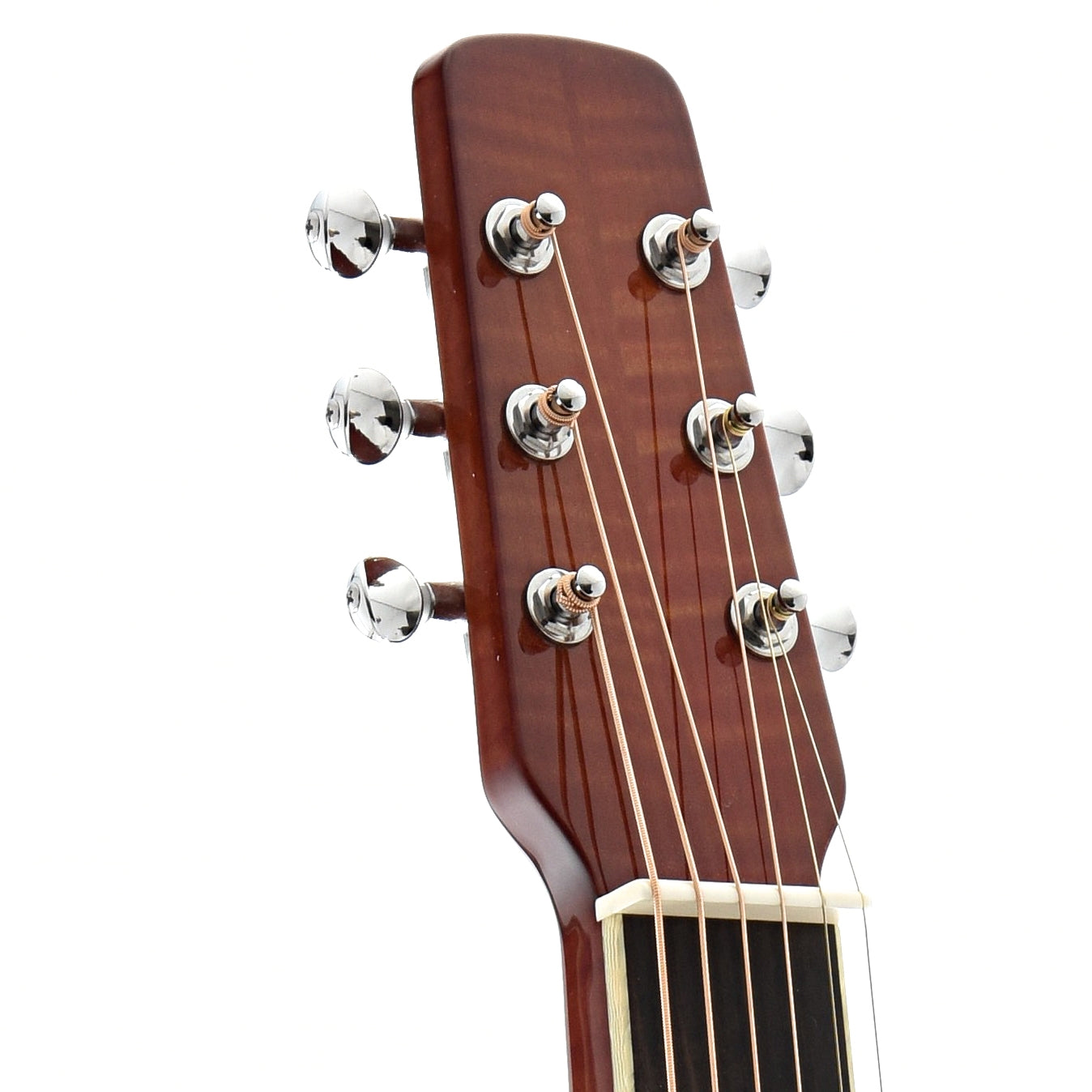 Front Headstock of Scheerhorn L-Body Resonator Guitar 