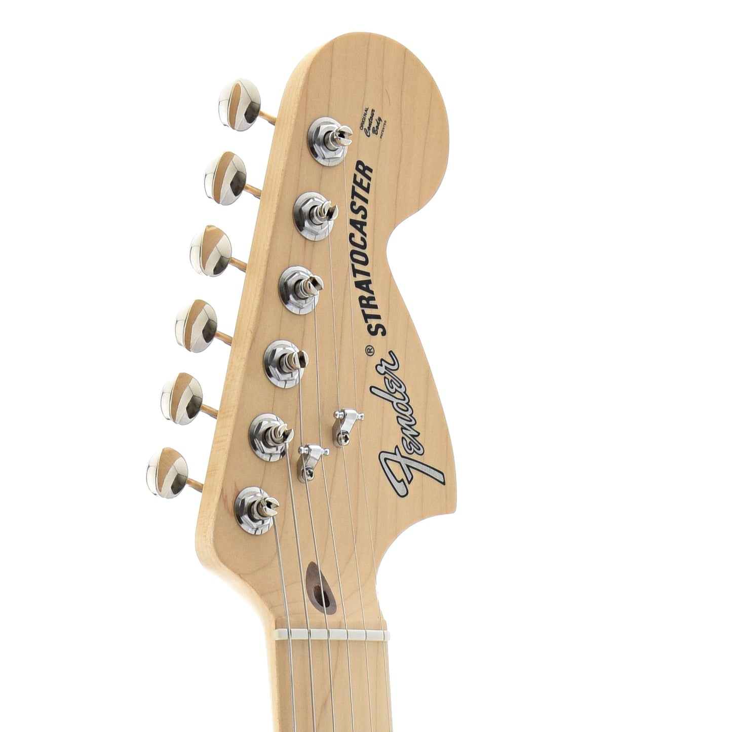 Front headstock of Fender American Performer Stratocaster HSS, Black