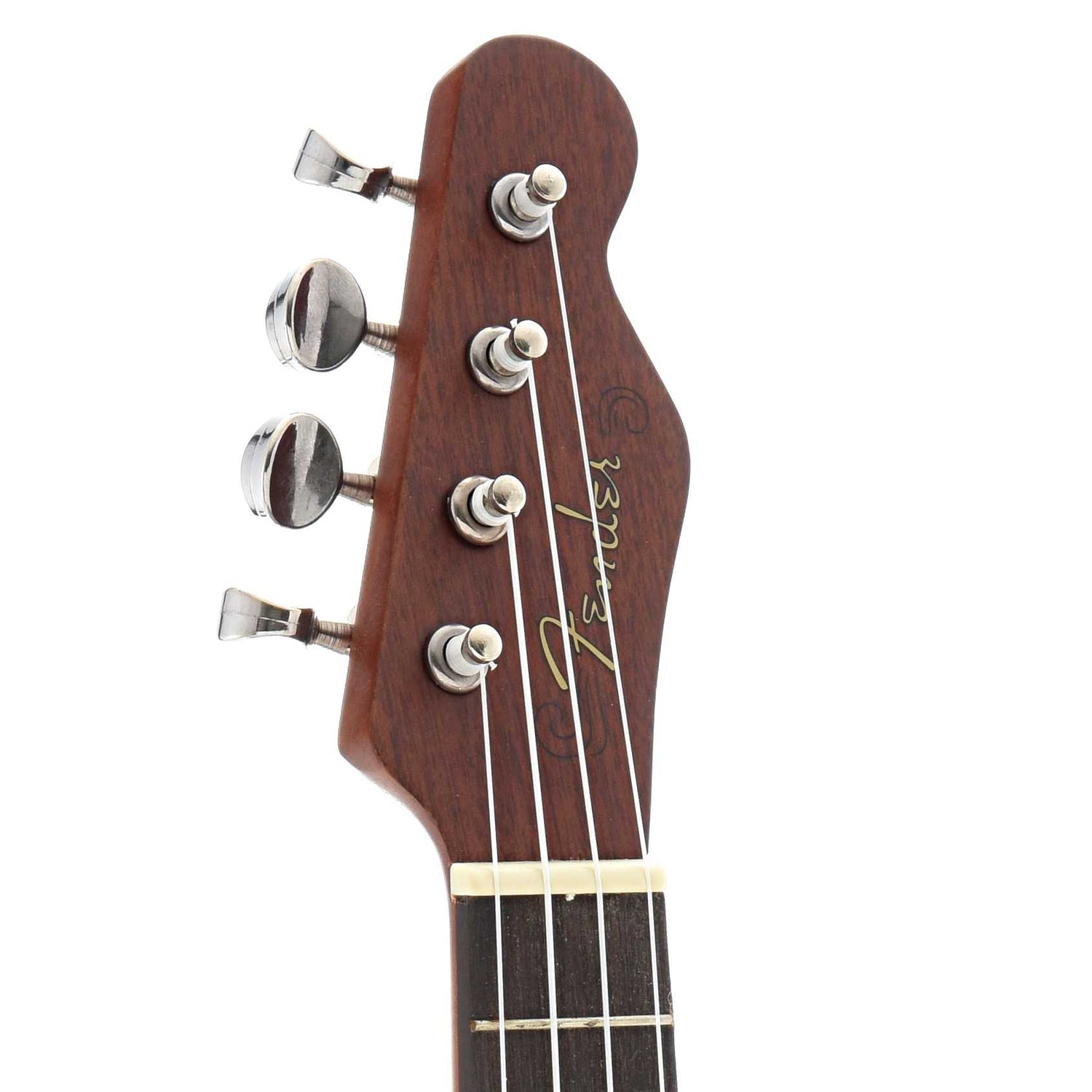 Front headstock of Fender Venice Soprano Ukulele, Natural Finish