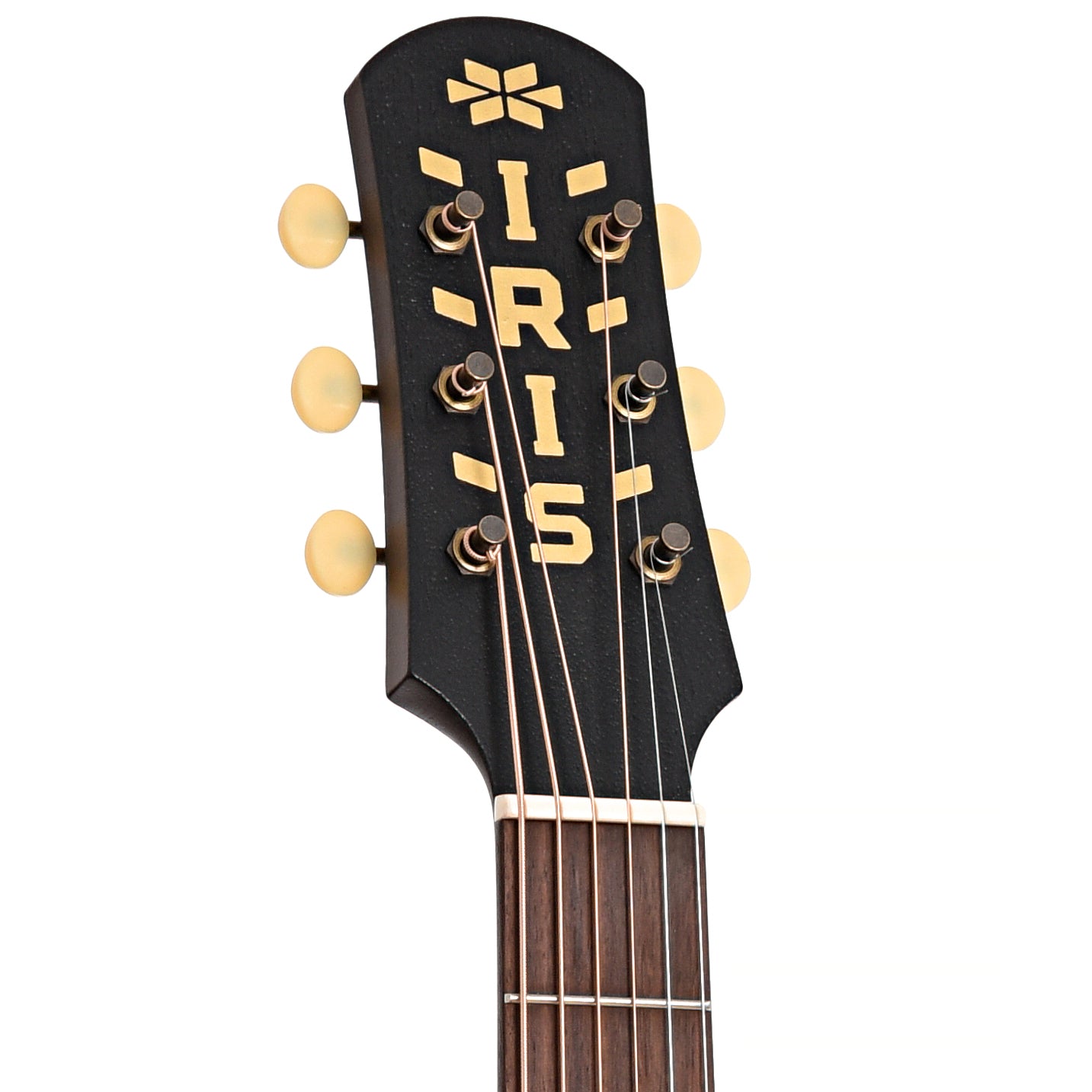 Front headstock of Iris Guitar Company DF Natural