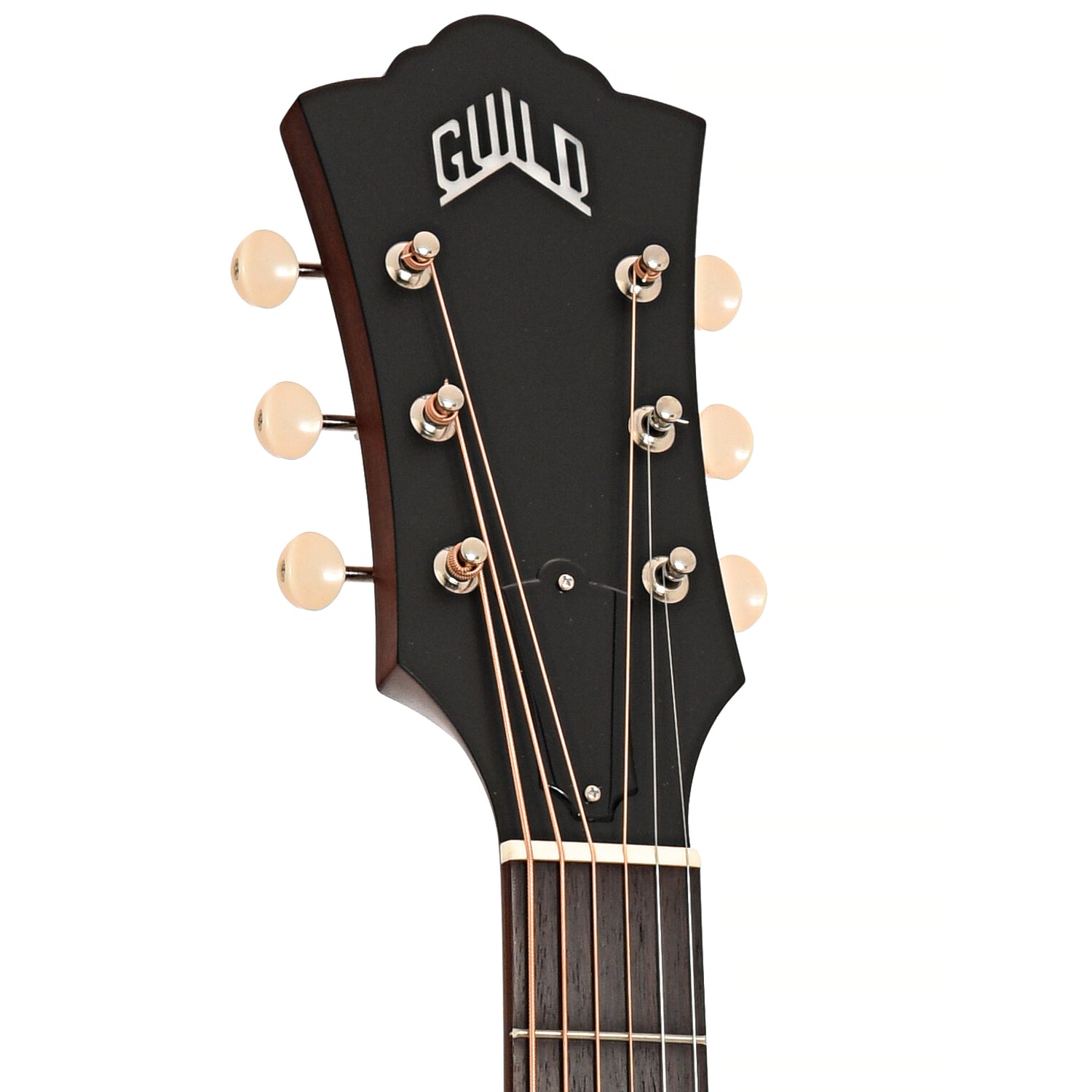 Front headstock of Guild USA D-40E Acoustic 