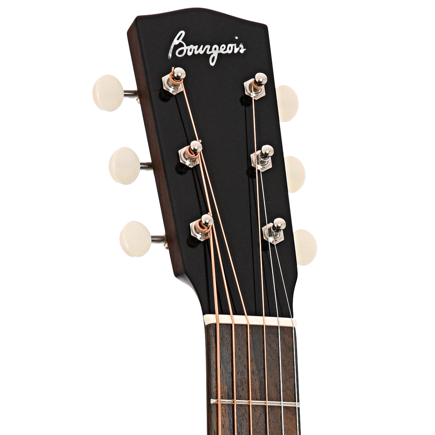 Front headstock of Bourgeois Professional Series Natural LDB-O
