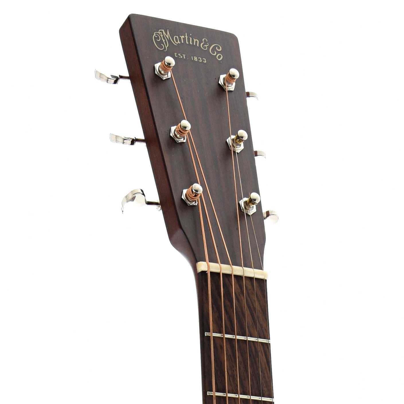 Front Headstock of Martin D-15M Mahogany Guitar 