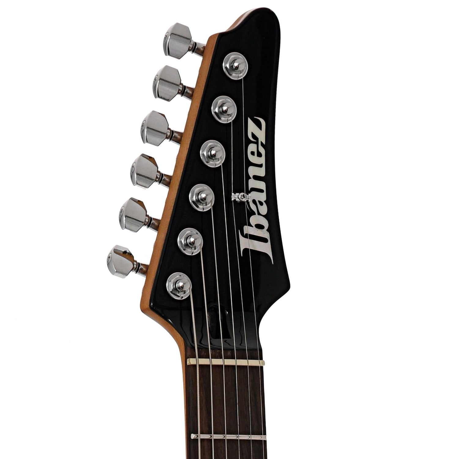 Front headstock of Ibanez Premium AZ42P1 Electric Guitar, Black
