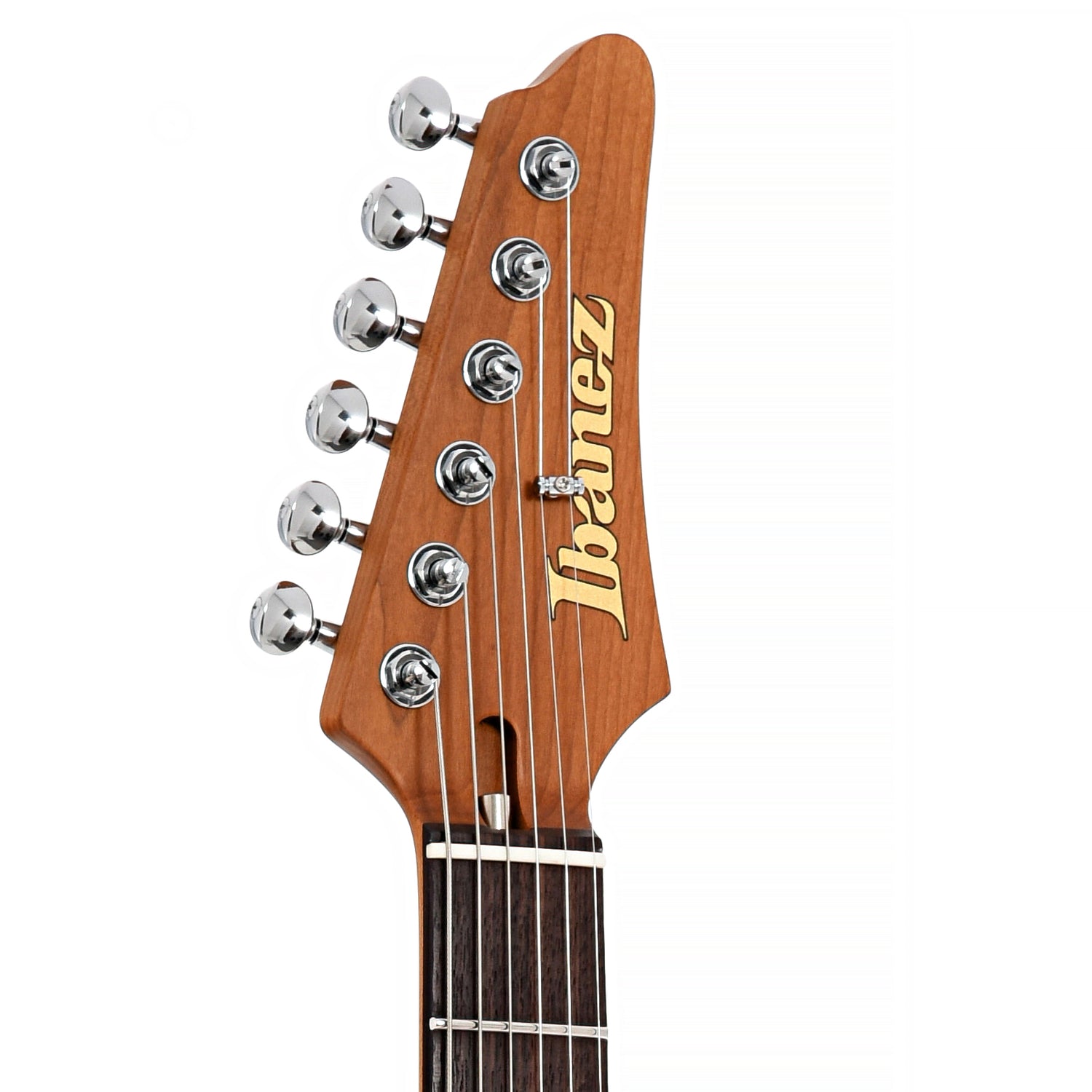 Front headstock of Ibanez Prestige AZ2204NW Guitar, Mint Green