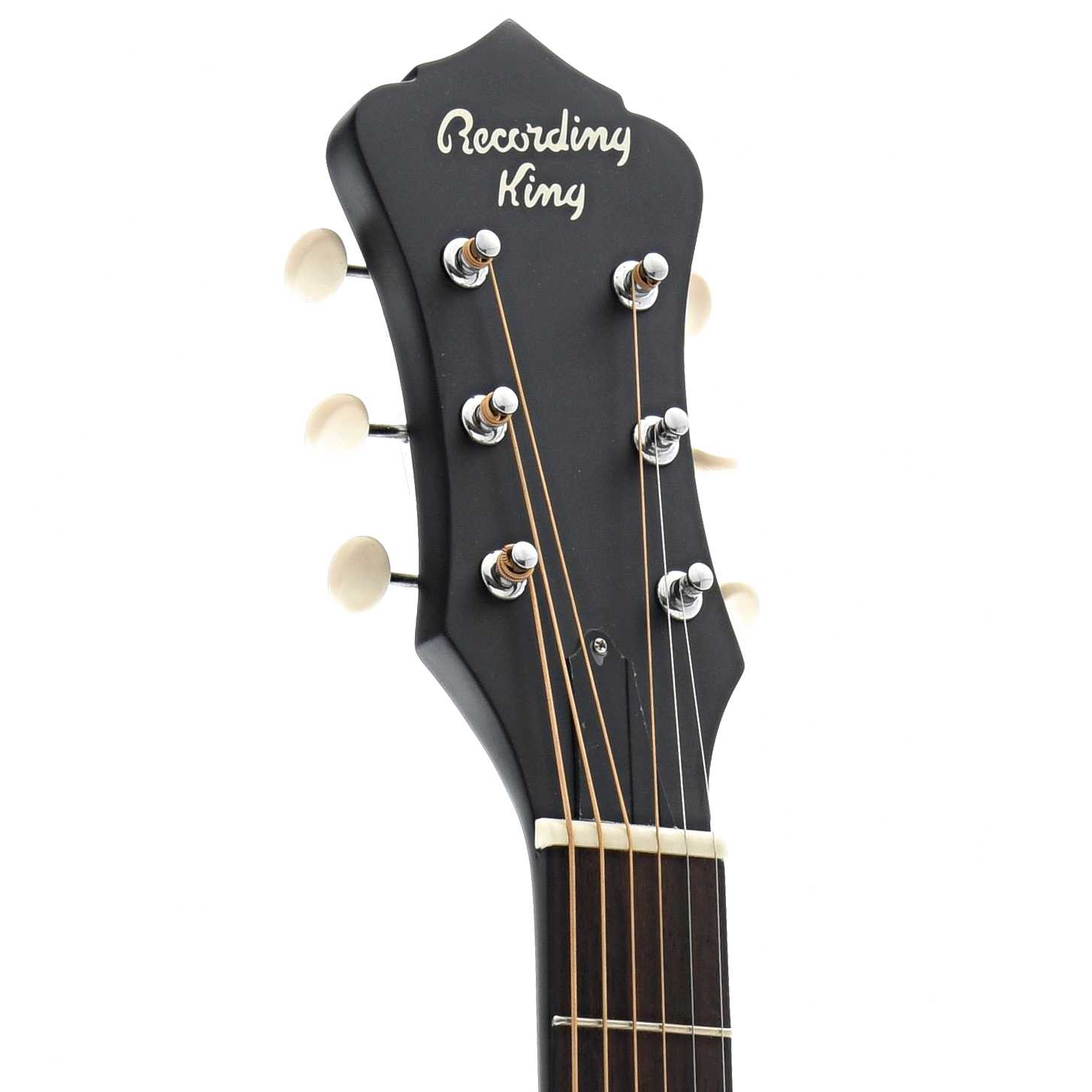 Front Headstock of Recording King Dirty 30's Series 7 12-Fret Single 0 Guitar