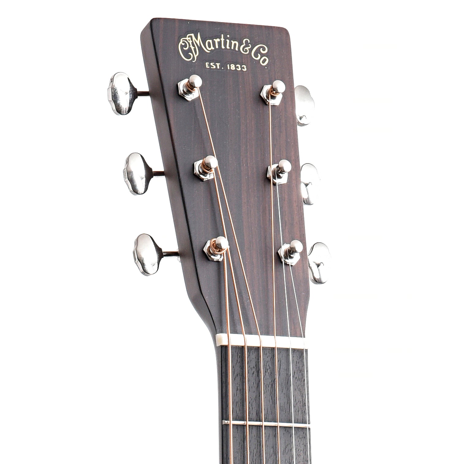 Front Headstock of Martin GPC-16E Mahogany Cutaway Guitar